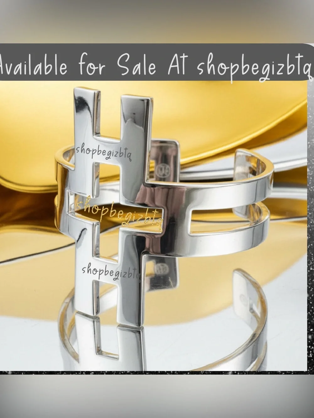 Authentic NWT Tory Burch Bold Statement Polished Silver Hicks Large Cuff Bracele